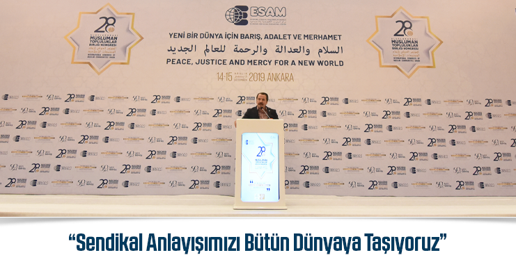 Yalçın, 28’inci Müslüman Topluluklar Birliği Kongresi’nde Konuştu