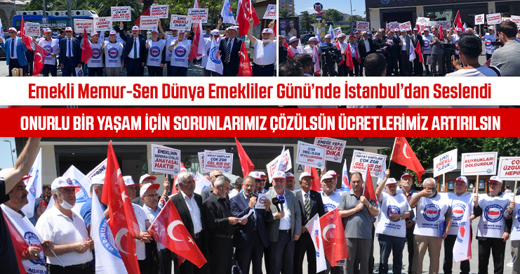 Emekli Memur-Sen Dünya Emekliler Günü’nde İstanbul’dan Seslendi