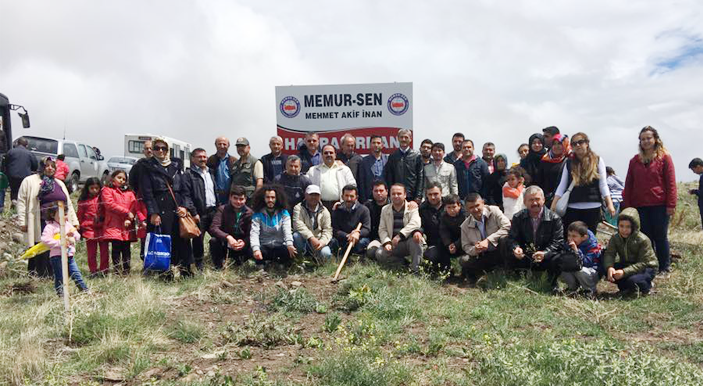 Kayseri Memur-Sen, Akif İnan Hatıra Ormanı'na Ağaç Dikim<br><br>