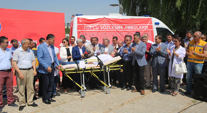 Toplu Sözleşme Taleplerimizi Ambulansla Gönderdik