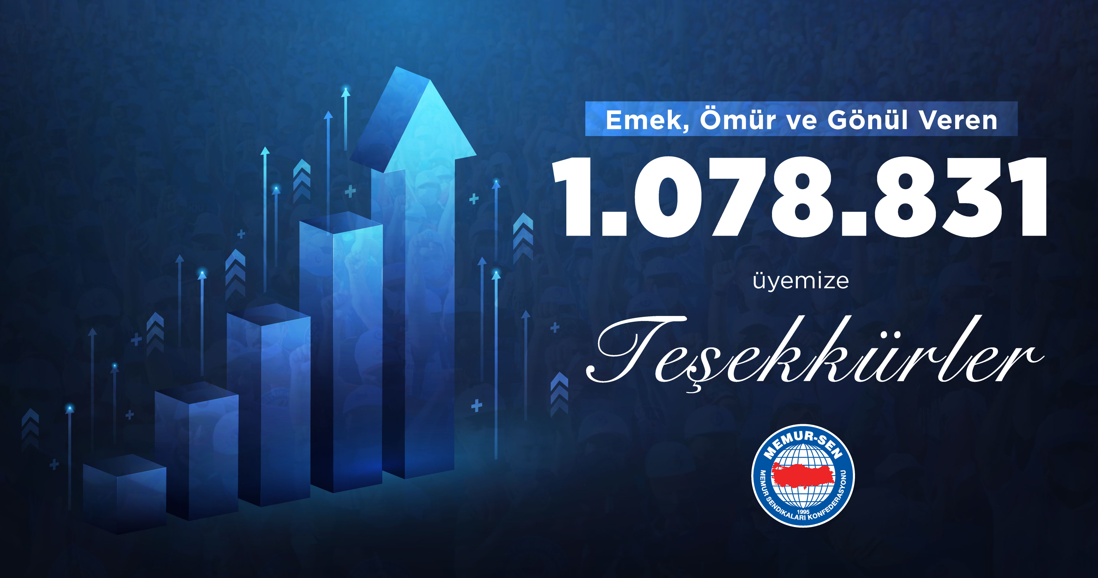 Hak, Emek, Adalet Mücadelesinin Adı Memur-Sen 1 Milyon 78 Bin 831 Üyesiyle Yine Zirvede