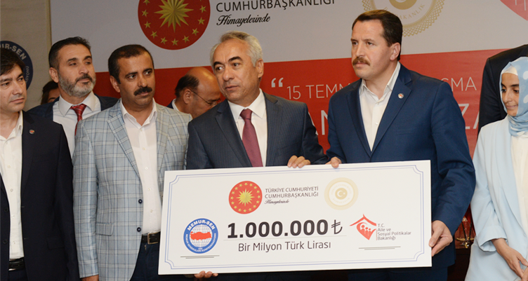 Memur-Sen`den 15 Temmuz Dayanışma Kampanyasına Destek