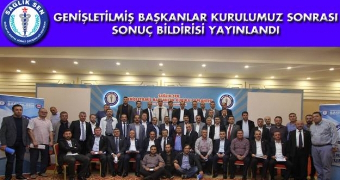 Sağlık-Sen`den Manifesto Niteliğinde Sonuç Bildirisi