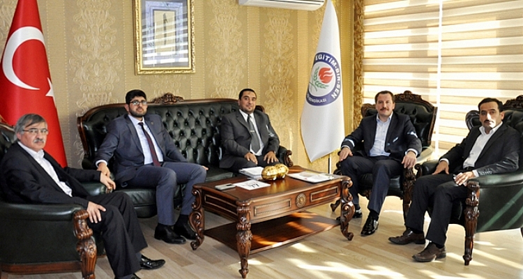 Uluslararası Filistin Meslek Örgütleri Temsilcilerinden Yalçın`a Ziyaret