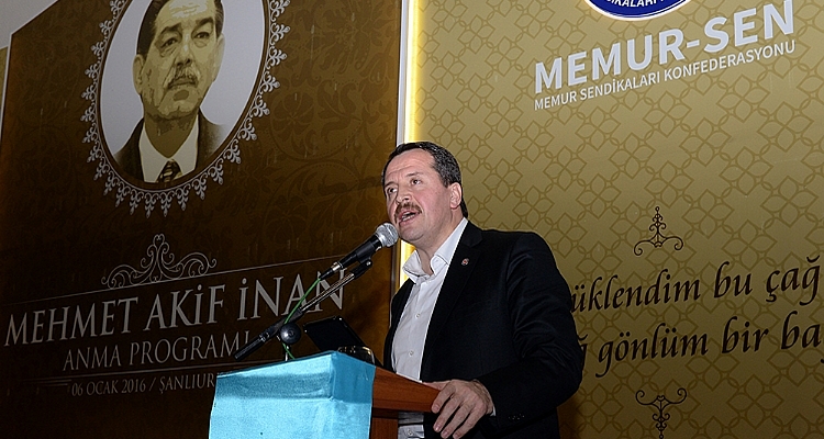 Yalçın, `İnan`ın Mücadelesini, Memur-Sen Hayata Geçiriyor`